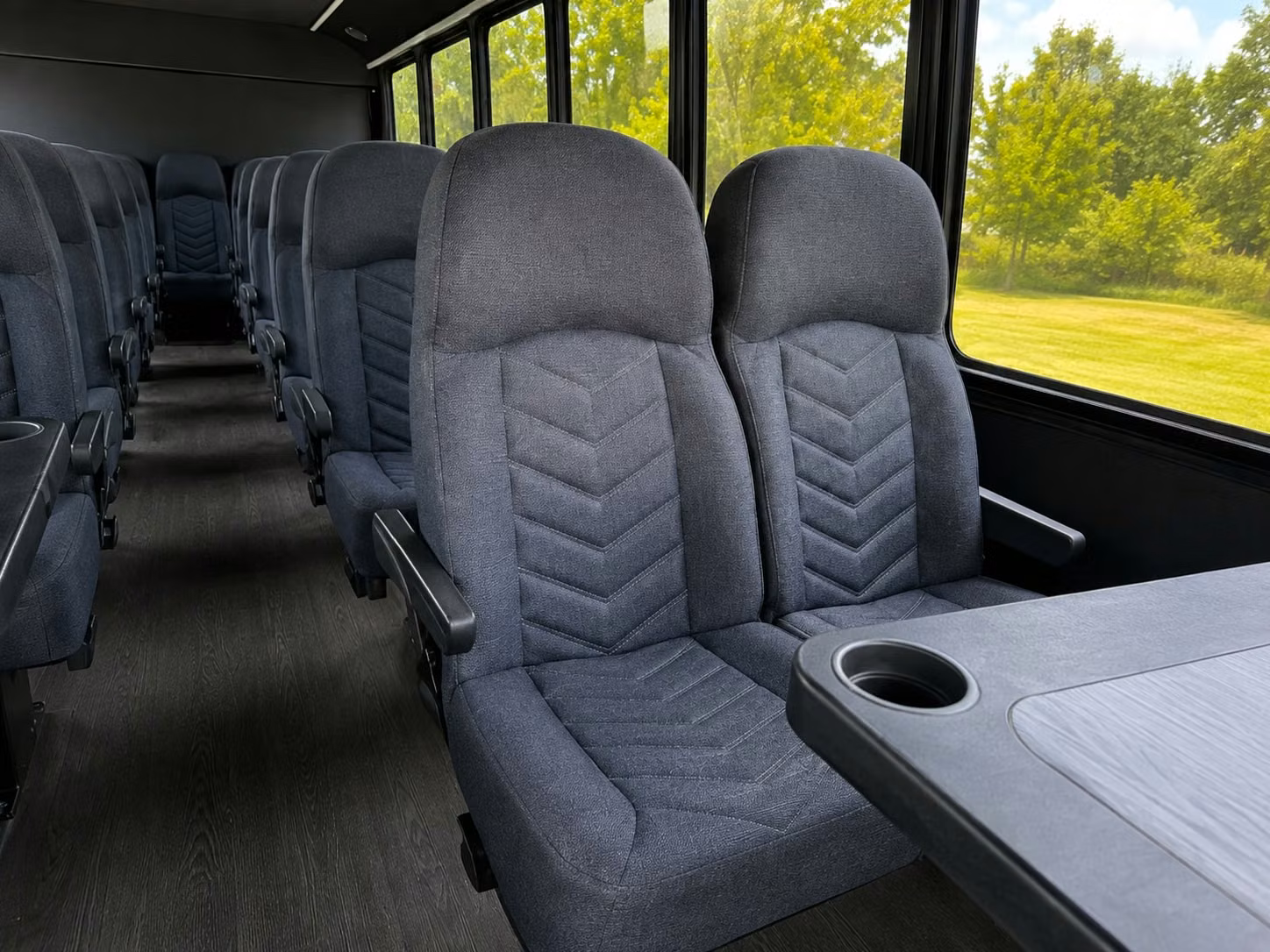 15 passenger minibus interior
