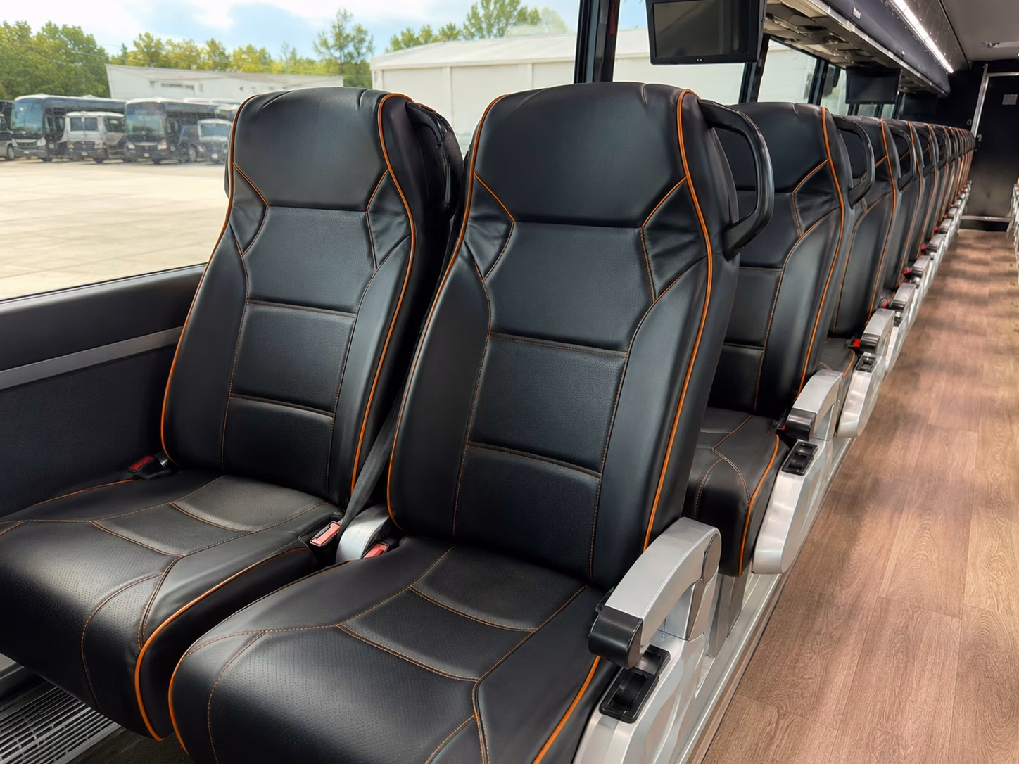 irving charter bus interior